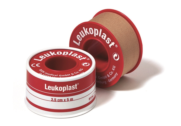 Häfta väv Leukoplast, 5cmx5m beige latex ring - Leukoplast
