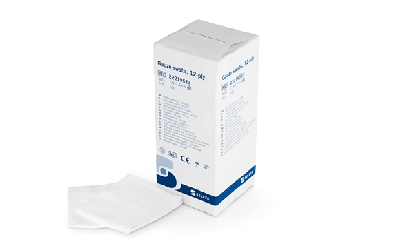 Kompress gasväv 12L Selefa, 7,5x7,5cm påse osteril - SELEFA® - 1