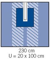 OP lakan slits evercare, 230x260cm slits 20x100cm - evercare®