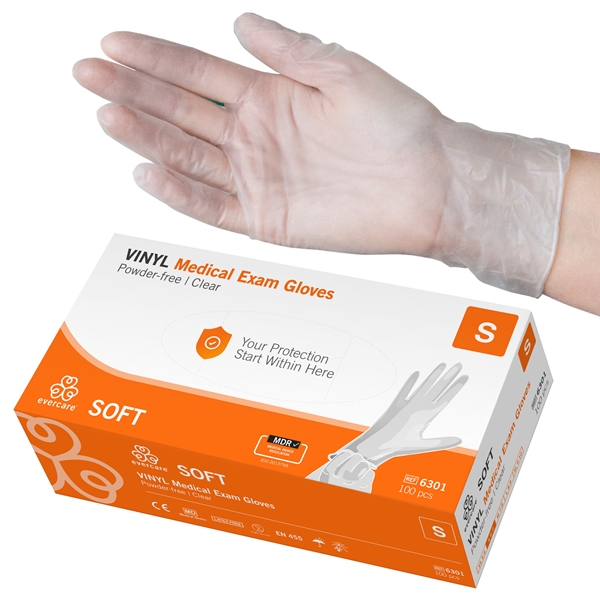 Handske us vinyl evercare pf, S SOFT AQL 1,5 - evercare®