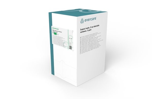 Op duk nonwoven med röntgentråd 5p, 20x40cm grön evercare - evercare® - 2