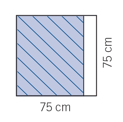 Op handduk häftande evercare, 75x75cm - evercare®