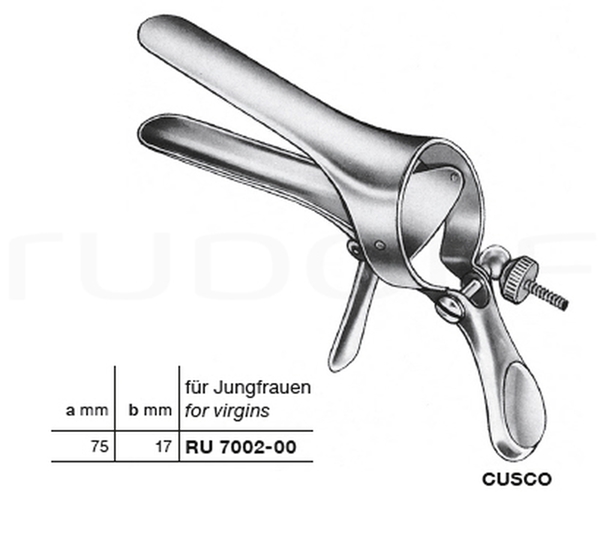 Vaginalspekulum självhåll, Cusco 75x17mm - 2
