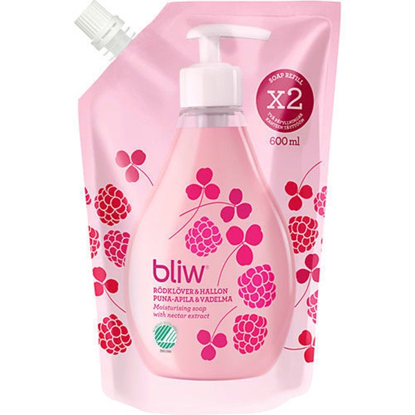 Flytande tvål Bliw, 600ml refill hallon - Bliw