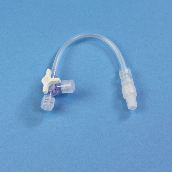 3-vägskran Mediplast, 12cm slang Pvc-fri