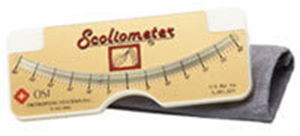 Scoliometer, f mätning av scolios