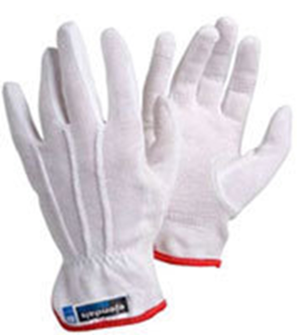 Handske trikå pvc-noppor vit, Small