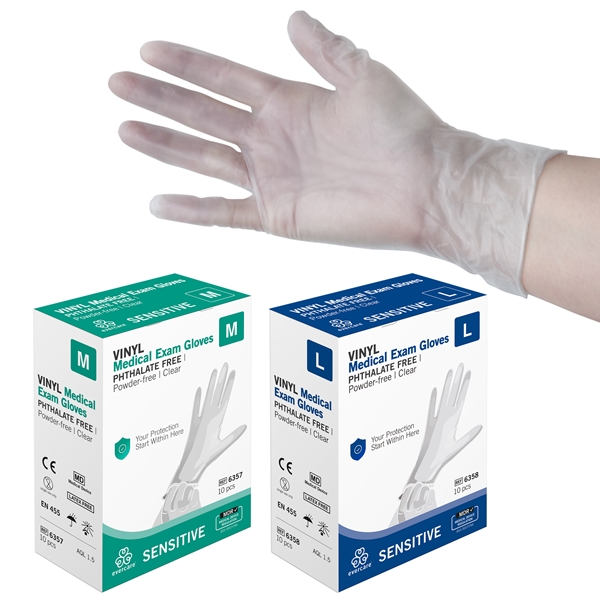 Handske us vinyl evercare pf, L ftalatfri AQL 1,5 - evercare® - 1