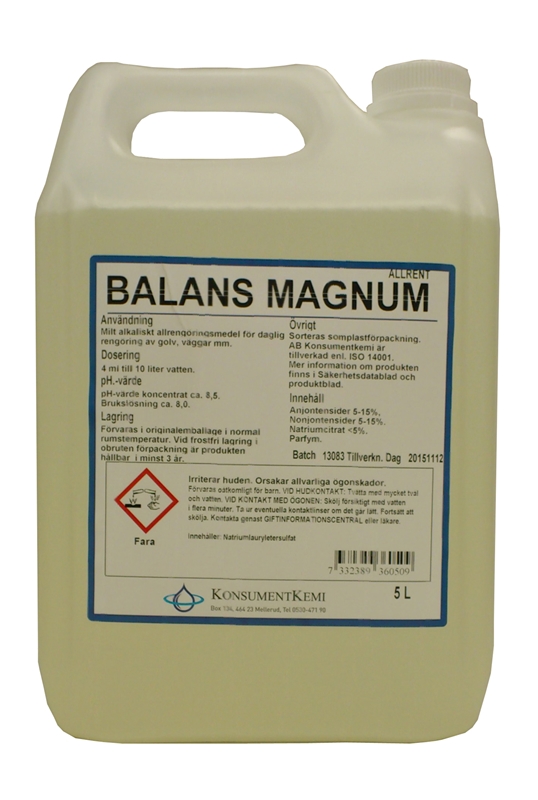 Allrengöringsmedel Balans Magnum, 5L parf pH=8,5 Bra Miljöval