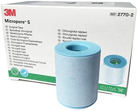 Häfta silikon Micropore S, 5cmx5m ljblå perf - Micropore