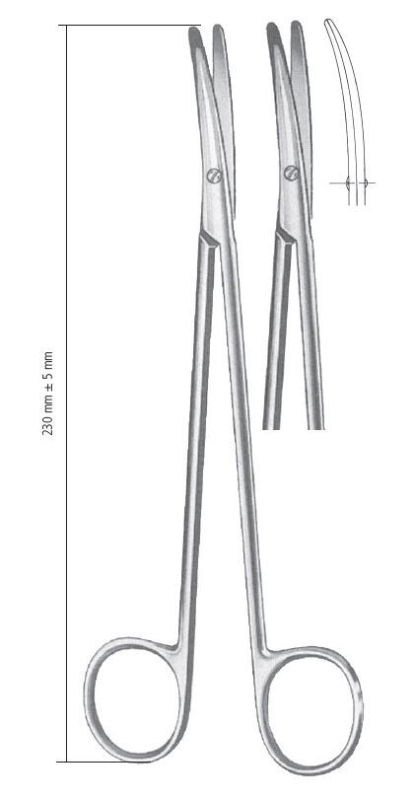 Sax Metzenbaum böjd tysk, 23cm