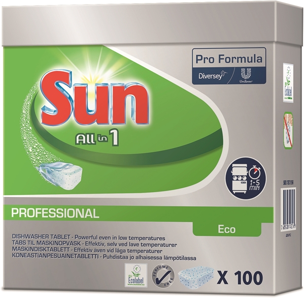 Maskindiskmedel Sun Tabs, 100st/fp All in one Eco
 - Sun