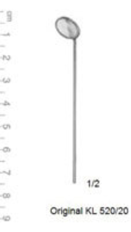 Larynxspegel tysk, 26mm fig8