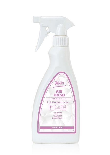 Luftrenare Liv, 500ml sprayflaska oparfymerat - LiV