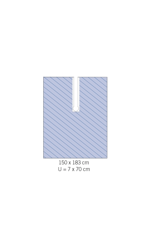 OP lakan slits evercare, 150x183cm slits 7x70cm - evercare®