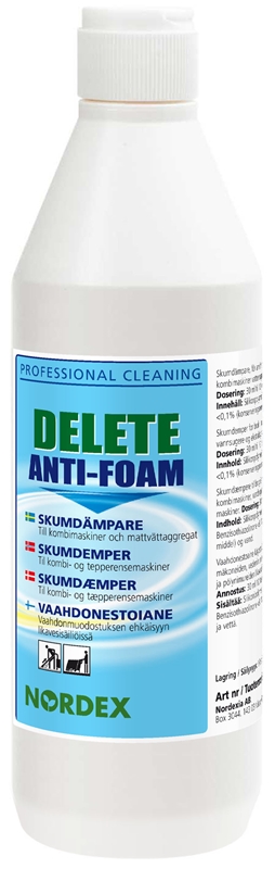Skumdämpare, 500ml Delete