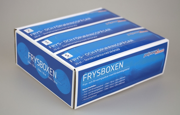 Plastpåse frys HD, Box 2, 3, 5liter 15my 95st/box