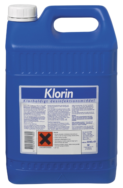 Blekmedel  Klorin, 5L naturell original