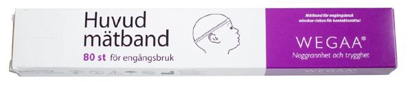 Måttband huvudomfång spädbarn WEGAA, 60cm CE-märkt engångs