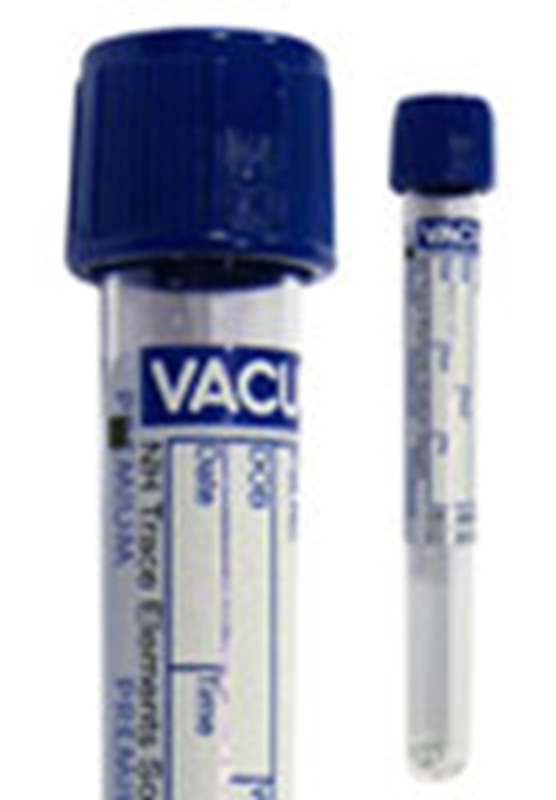 Vakuumrör VACUETTE pappersetikett, 7/6ml Na-Hep spårmet mörkblå
