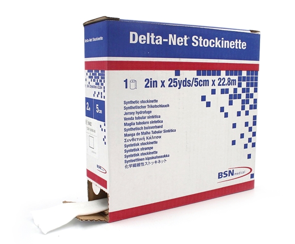 Polsterstrumpa Delta-Net, 5cmx23m Stockinette vit - Delta