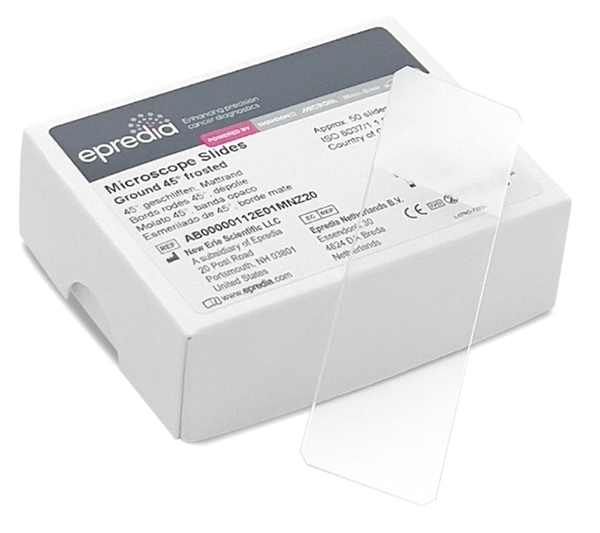 Objektglas slipade kanter Epredia, 26x76mm 45° m skrivyta cellof - Epredia