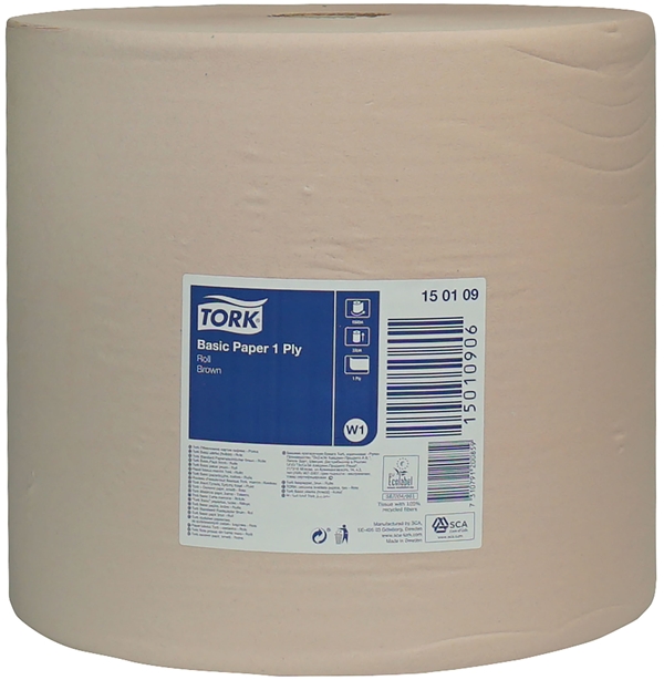 Torkrulle 1-L W1, Tork Basic 0,33x1000m brun - 1
