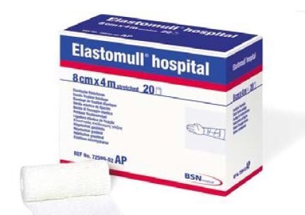 Fixeringsbinda gasväv Elastomull Hospital, 8cmx4m PA/viskos - Elastomull