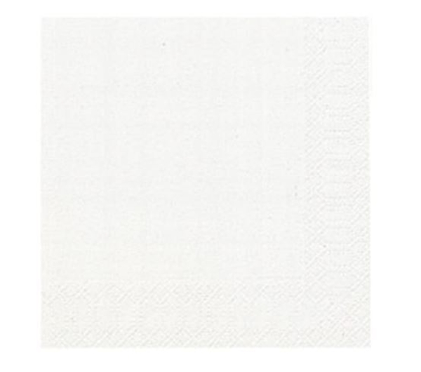 Servett tissue 1/4-vikt 2L, 24x24cm Duni vit - Duni