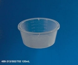 Plastskål Bastos Viegas, 120ml transparent graderad