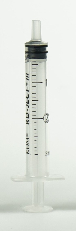 Spruta luer 3komp KD-Ject, 2ml grad 0,1ml centrisk - KD-Ject III - 1