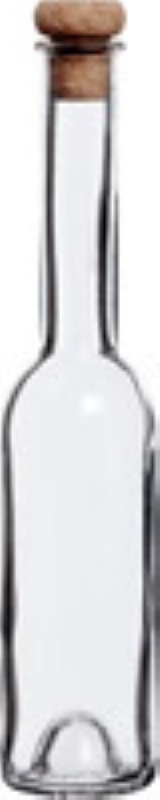 Flaska smal låg glas 0.2L, M - Flaskor & Bu