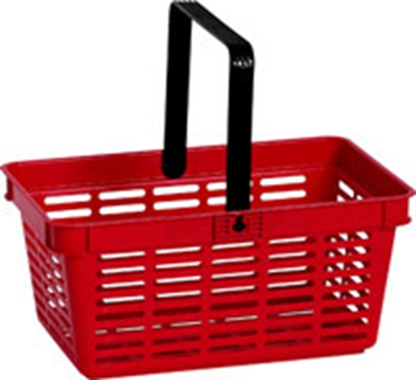 Kundkorg röd plast, 46x29cm Idealpla - Nordiska