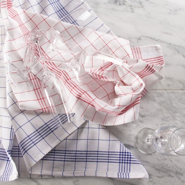 Glashandduk, 50x70cm rödrutig - FM-Trading