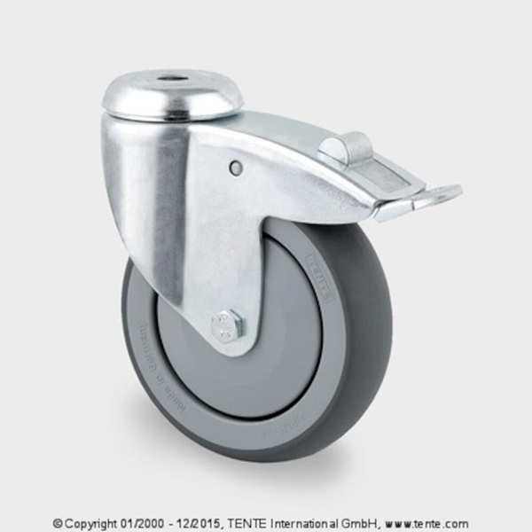 Hjul m.broms 100mm, Hallin - Hallin