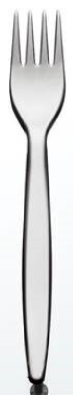 Matgaffel plast flergångs, grå - Malko