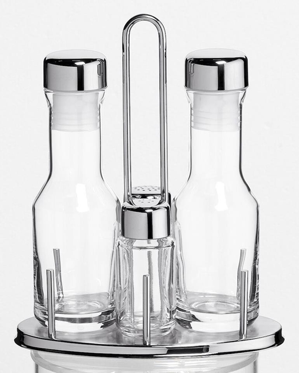 Kryddställ 4-delar, 17,5x10,5x23 rostfri/glas - APS