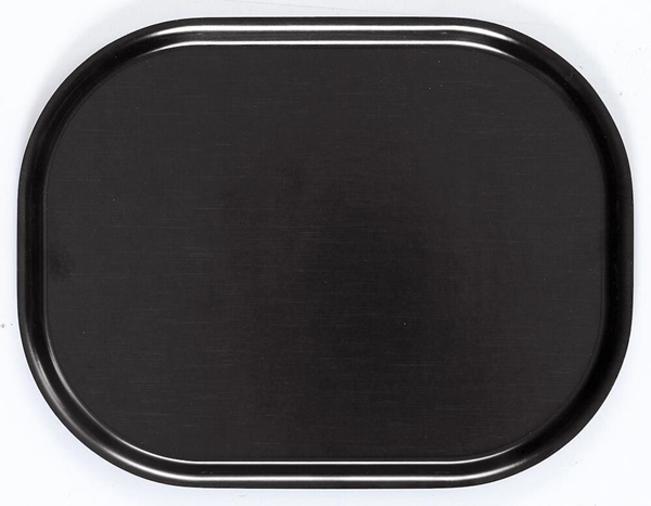 Bricka oval raka handtag, 43x33cm svart - Åry