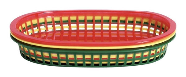 Korg, 28x18cm plast gul - Piazza