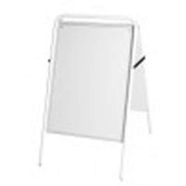 Gatupratare vit stål, 50x70cm magnetförsl plastfront - Promotion