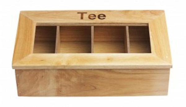 Telåda trä 4 fack  34x20x9cm, APS - APS