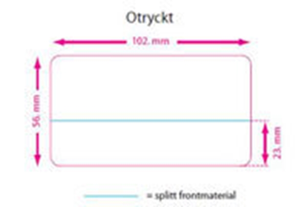 Transferetikett piggybak 2-del, 102x56mm termo 2000st/rle