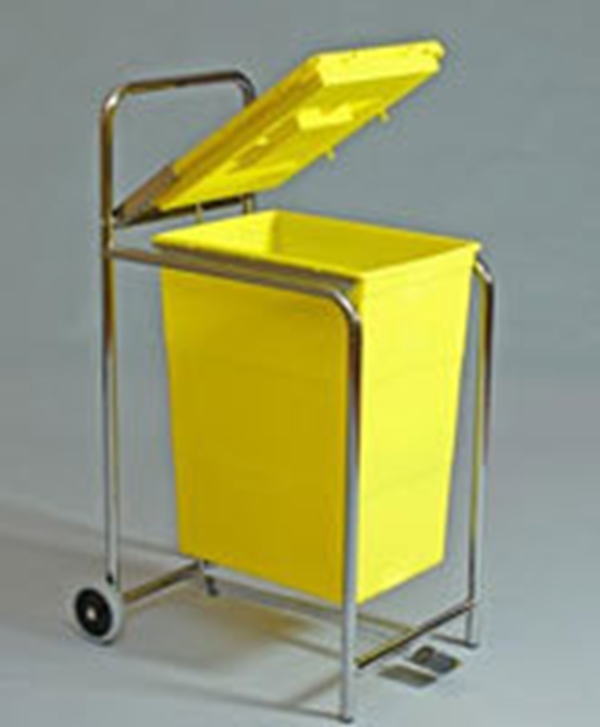 Transportkärra riskavfall, Boxar 25-50L2 Hjul 2 Fötter