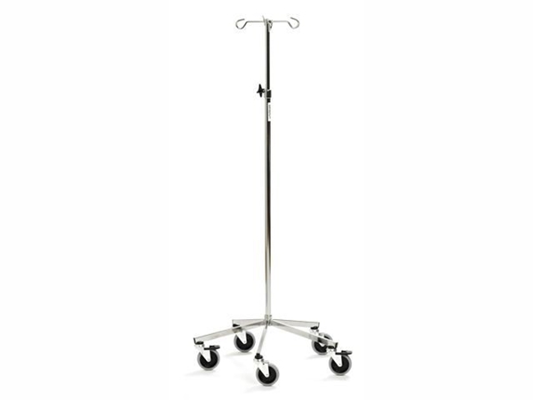 Infusionsställ 4 krok, 5 hjul H133-225cm