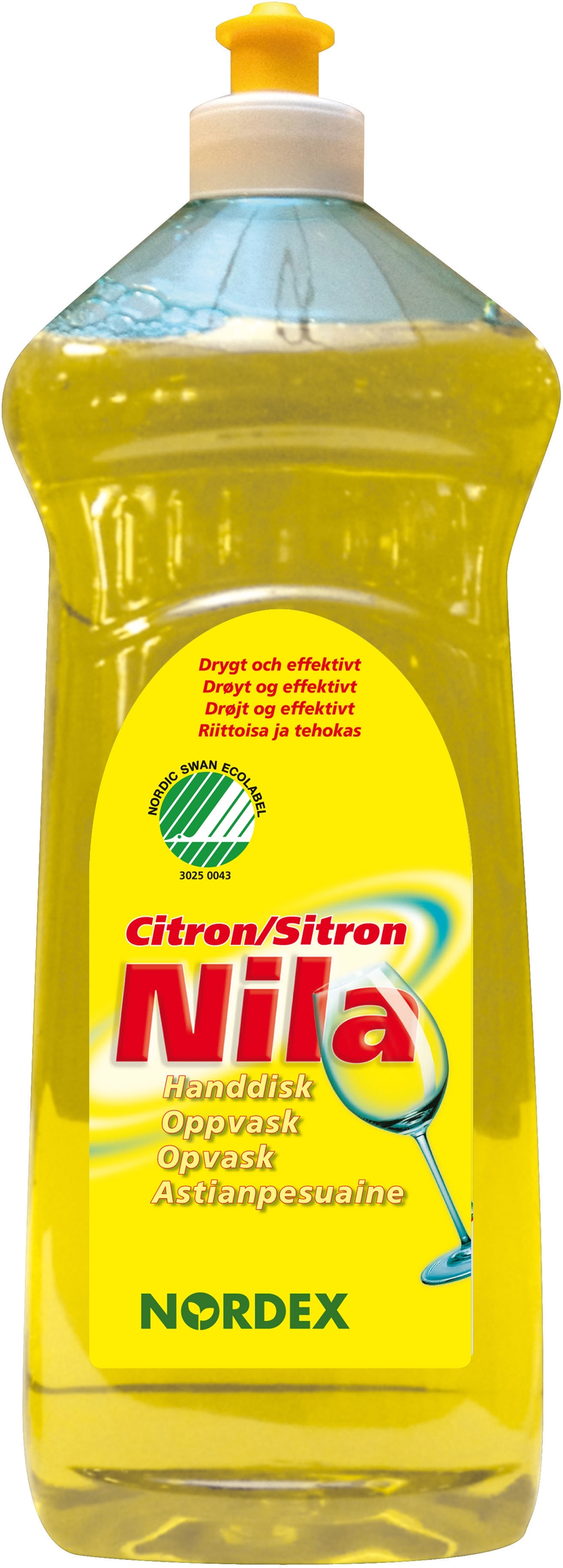 Handdiskmedel Nila Citron - 1L pH=7  parfymerad Svanen - 10 st