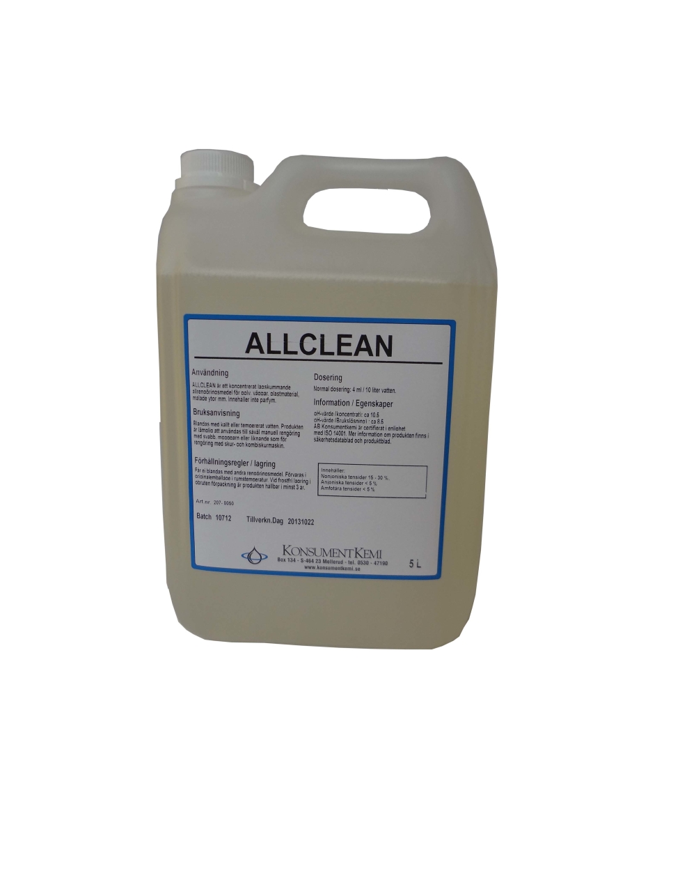 Allrengöringsmedel Allclean - 5L oparf pH=10,5 - 3 st/förp.