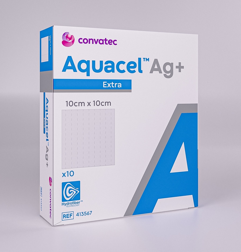 Gelbildande silverförband Aquacel Ag+ Extra - 5x5cm - 10 st/förp.