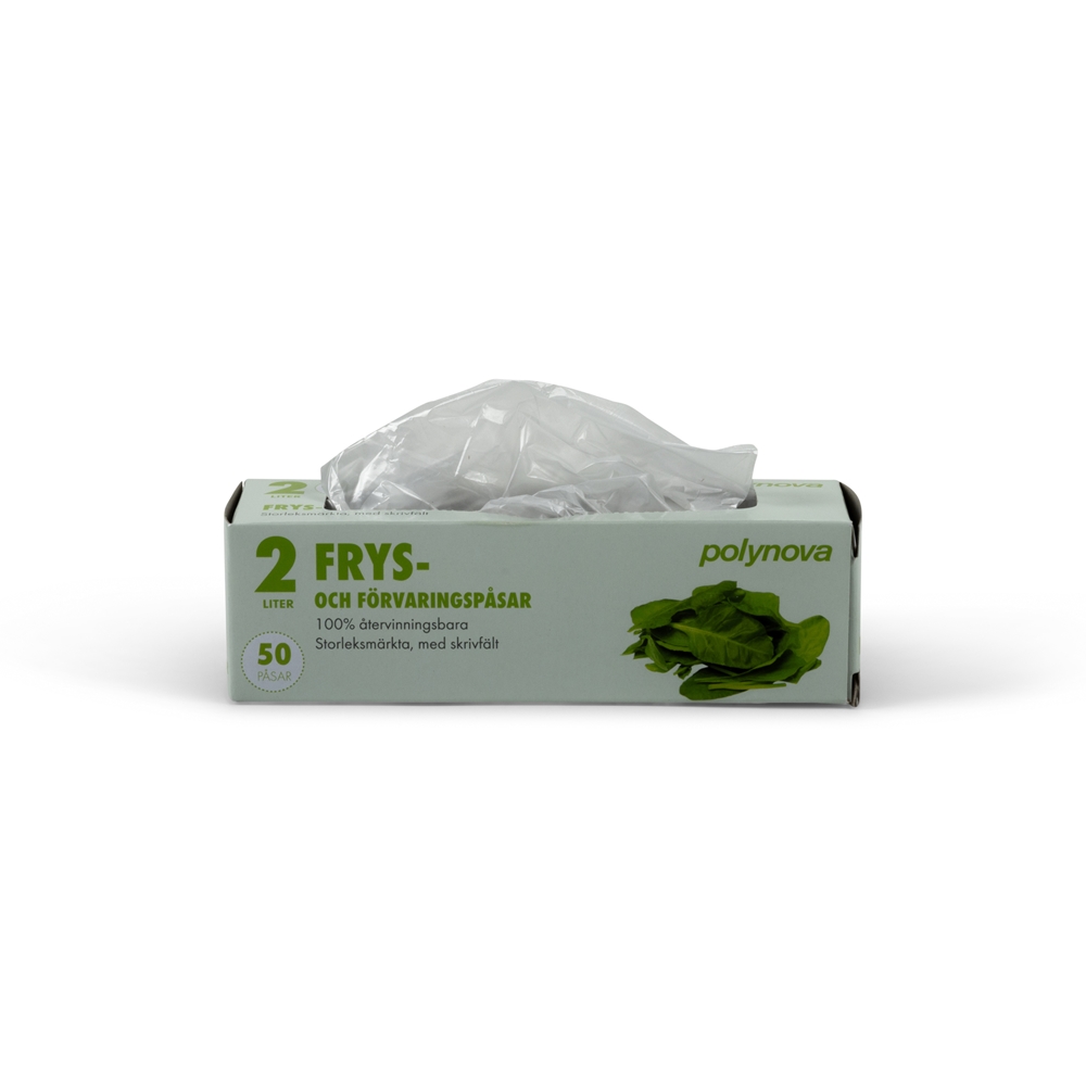Plastpåse frys HD, 2L 150/50x350mm 15my - 2