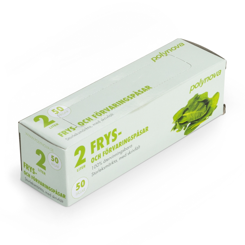 Plastpåse frys HD, 2L 150/50x350mm 15my - 1