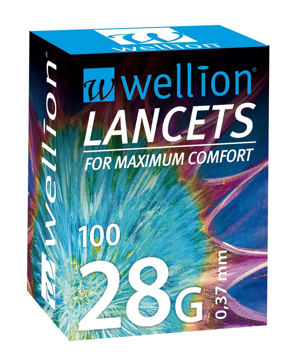 Lansett Wellion - 28G (0,37mm) blå 100-p - 100 st
